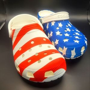US Flag Crocs